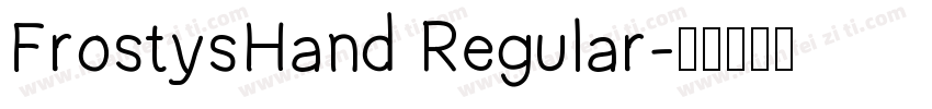 FrostysHand Regular字体转换